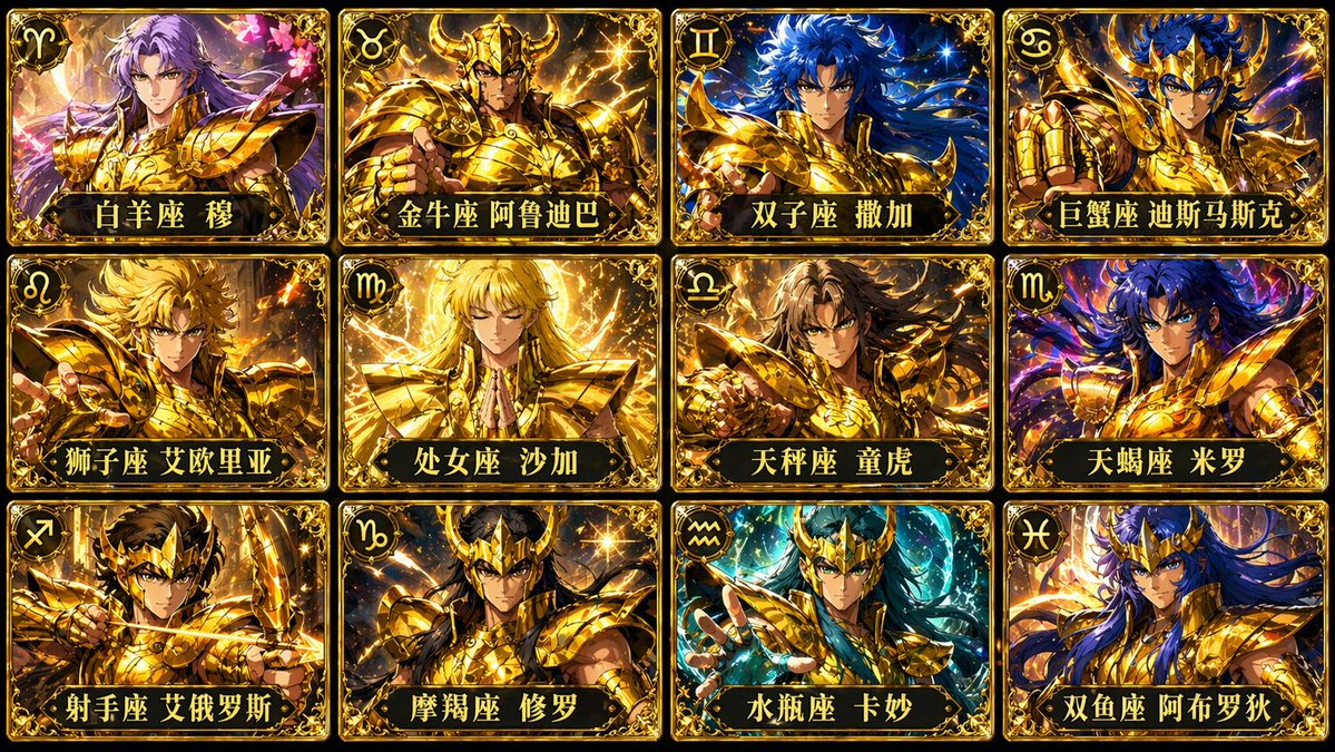 圣斗士黄金圣斗士卡牌格