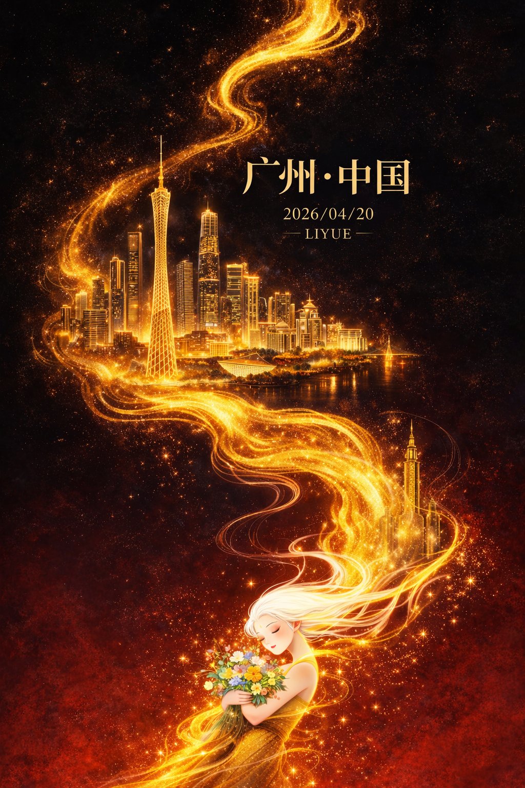 暗黑幻想广州城市海报