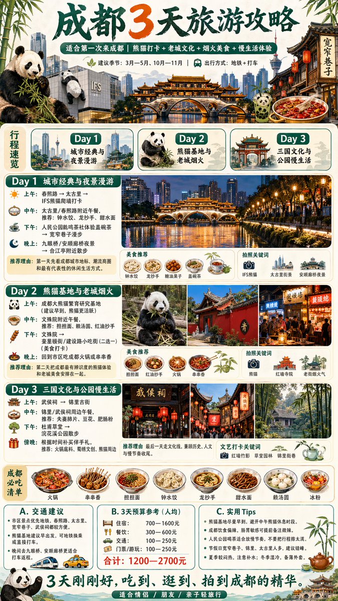 城市旅行攻略信息图
